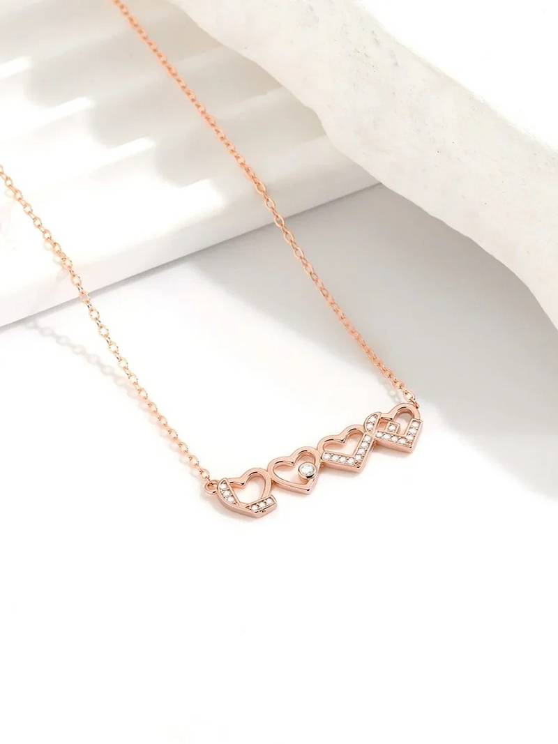 Pure 925 silver love pendant for women