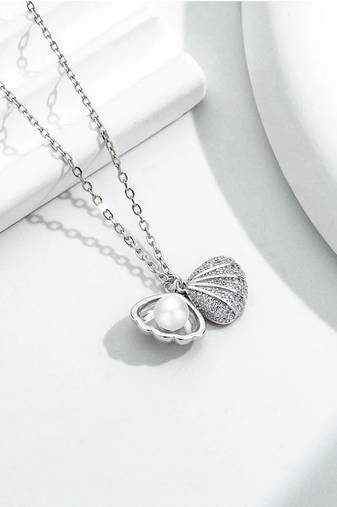 Pure 925 silver shell pendant for women