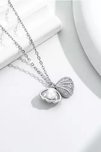 Pure 925 silver shell pendant for women