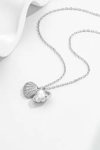 Pure 925 silver shell pendant for women