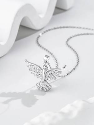 Pure 925 silver bird pendant for women 1
