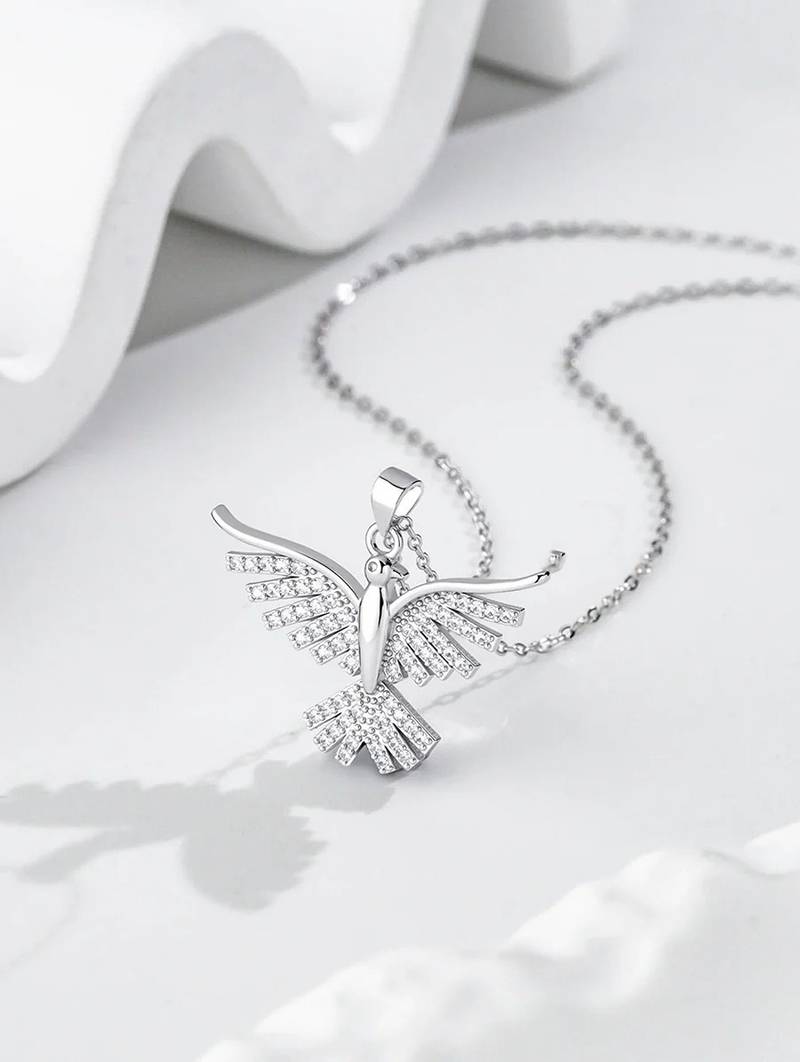Pure 925 silver bird pendant for women