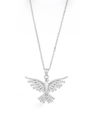 Pure 925 silver bird pendant for women 3