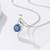 Pure 925 silver blue stone dolphin pendant for women