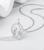 Pure 925 silver love birds pendant for women