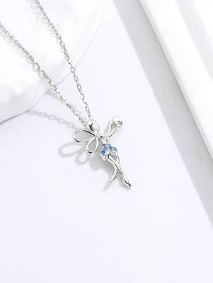 Pure 925 silver fairy pendant for women 1