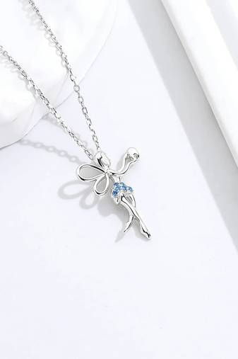 Pure 925 silver fairy pendant for women