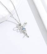 Pure 925 silver fairy pendant for women