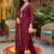women ethnic motifs embroidered regular kurta with trousers & with dupatta