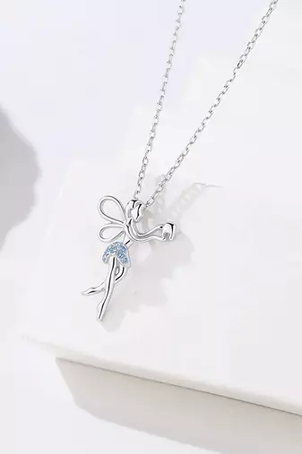 Pure 925 silver fairy pendant for women