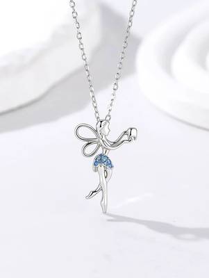 Pure 925 silver fairy pendant for women 4