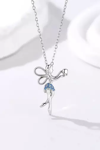 Pure 925 silver fairy pendant for women