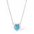 Pure 925 silver blue whisper heart pendant for women