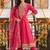 women ethnic motifs embroidered empire thread work kurta with trousers & with dupatta
