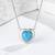 Pure 925 silver blue whisper heart pendant for women