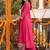 women ethnic motifs embroidered empire thread work kurta with trousers & with dupatta