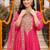 women ethnic motifs embroidered empire thread work kurta with trousers & with dupatta