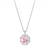 Pure 925 silver pink radiance octagon pendant for women