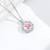 Pure 925 silver pink radiance octagon pendant for women