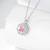Pure 925 silver pink radiance octagon pendant for women