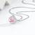 Pure 925 silver pink radiance octagon pendant for women