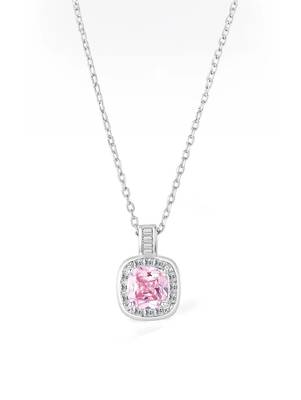 Pure 925 silver pink luke halo pendant for women 1