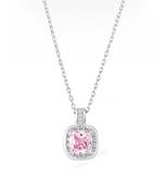 Pure 925 silver pink luke halo pendant for women