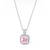 Pure 925 silver pink luke halo pendant for women