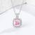 Pure 925 silver pink luke halo pendant for women