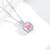 Pure 925 silver pink luke halo pendant for women