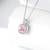 Pure 925 silver pink luke halo pendant for women