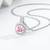 Pure 925 silver pink luke halo pendant for women