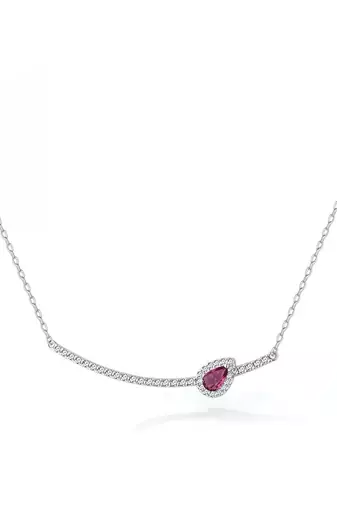 Pure 925 silver pink leaf charm pendant for women