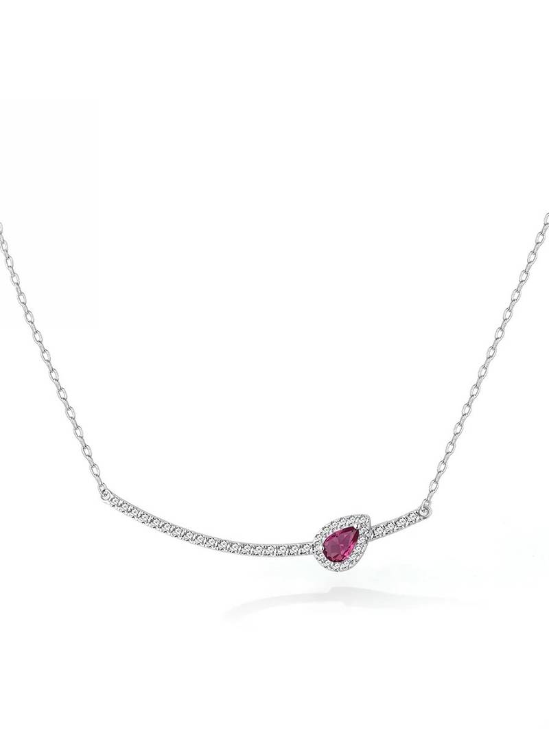 Pure 925 silver pink leaf charm pendant for women