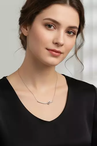 Pure 925 silver pink leaf charm pendant for women