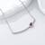 Pure 925 silver pink leaf charm pendant for women