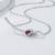 Pure 925 silver pink leaf charm pendant for women