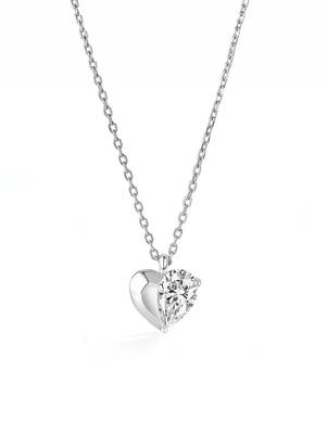 Pure 925 silver eternal spark heart charm pendant for women 1