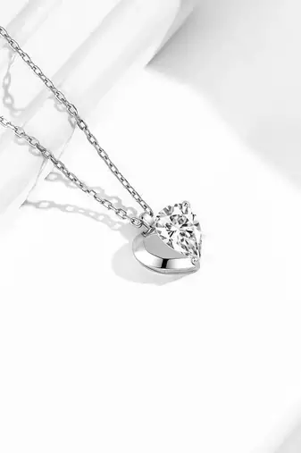 Pure 925 silver eternal spark heart charm pendant for women