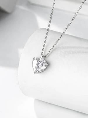 Pure 925 silver eternal spark heart charm pendant for women 3