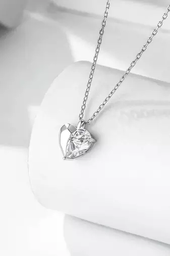 Pure 925 silver eternal spark heart charm pendant for women