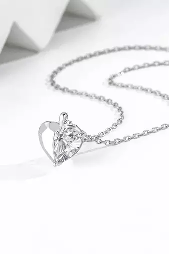 Pure 925 silver eternal spark heart charm pendant for women
