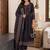 women ethnic motifs embroidered regular thread work cotton kurta with trousers & with dupatta