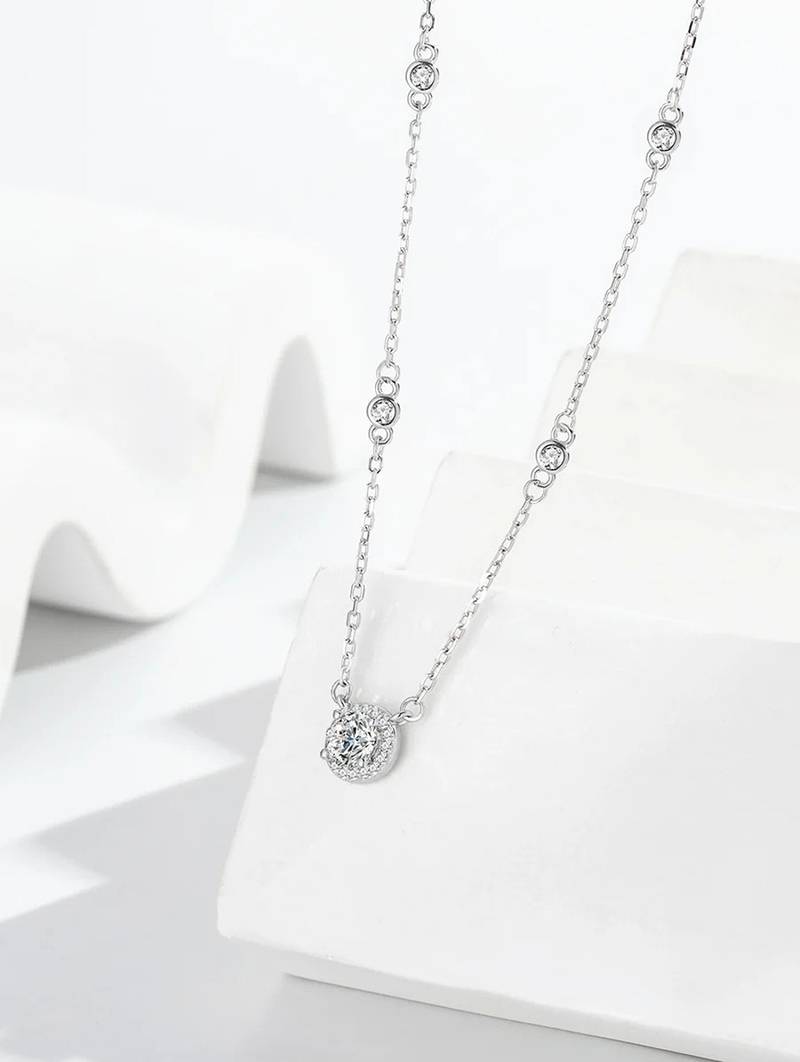 Pure 925 silver radiant aura charm pendant for women