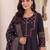 women ethnic motifs embroidered regular thread work cotton kurta with trousers & with dupatta