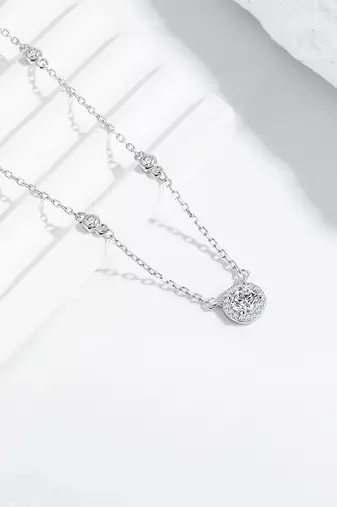 Pure 925 silver radiant aura charm pendant for women