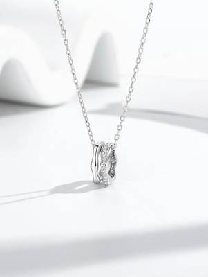 Pure 925 silver interlocked aura pendant for women 1