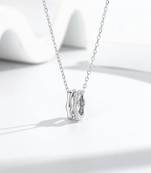 Pure 925 silver interlocked aura pendant for women