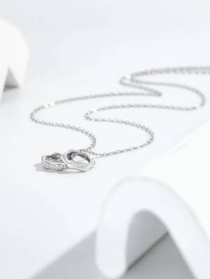 Pure 925 silver interlocked aura pendant for women 3