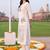 women printed regular cotton kurta with trousers